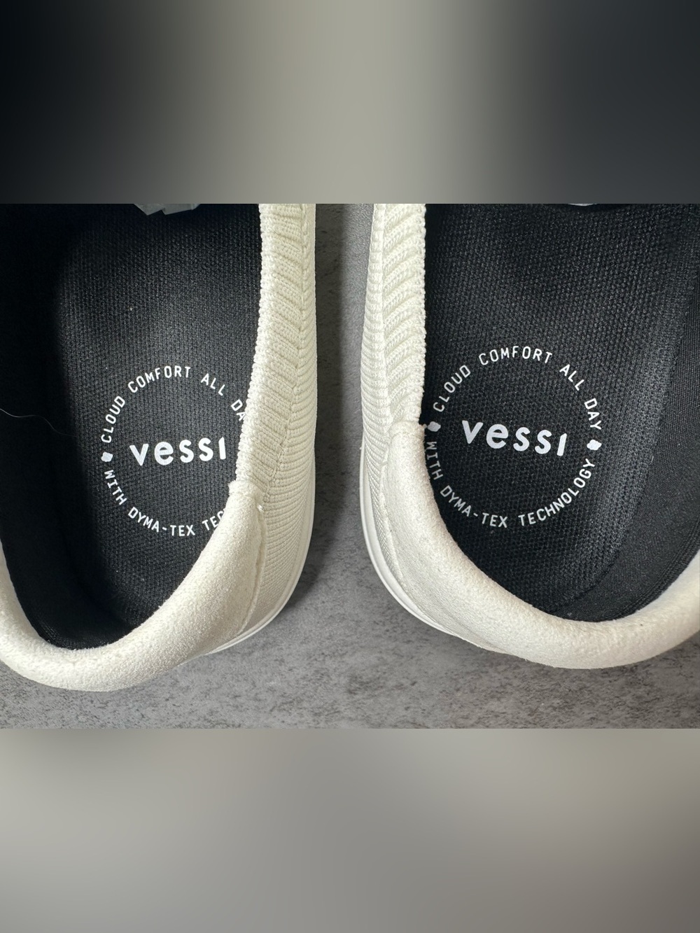 Vessi Off-White Knit Slip-On Sneakers - Picture 4 of 7